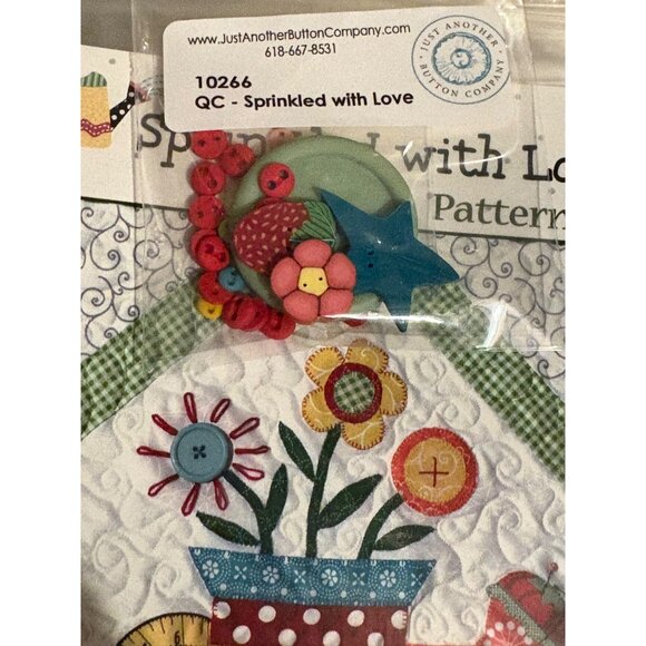Sprinkled with Love Quilt Set of 7 Block Patterns by The Quilt Company Button Em - Picture 3 of 13